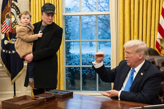 Musk Holding Son X Oval Office Glossy Poster Picture Photo Print Banner  Conversationprints