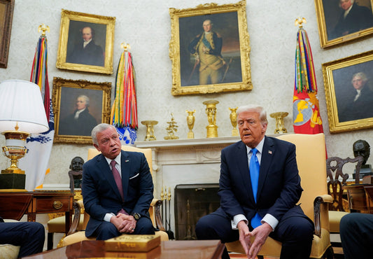 Trump King Abdullah Jordan Meet Glossy Poster Picture Photo Print Banner  Conversationprints