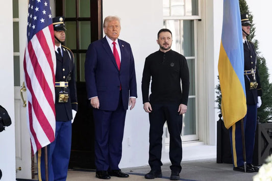 Trump Zelensky Arrival 2025 Glossy Poster Picture Photo Print Banner  Conversationprints