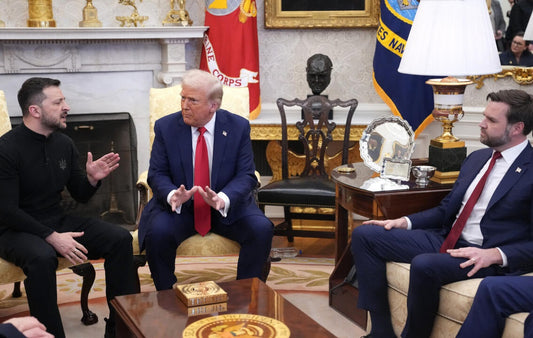 Vance Trump Zelensky Meeting 2025 Glossy Poster Picture Photo Print Banner  Conversationprints