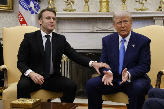 Trump Macron White House 2025 Glossy Poster Picture Photo Print Banner  Conversationprints