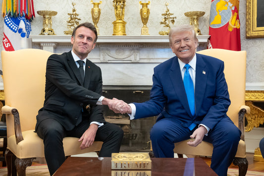 Trump Macron White House Handshake 2025 Poster Picture Photo Print Banner  Conversationprints