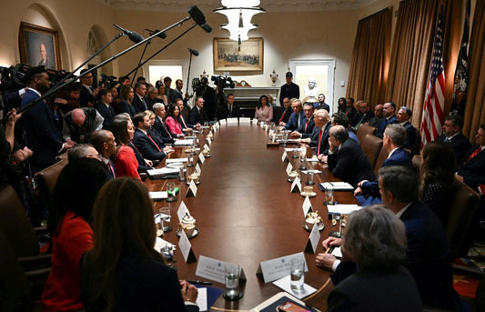 Trump Cabinet Meeting 2025 Media Glossy Poster Picture Photo Print Banner  Conversationprints
