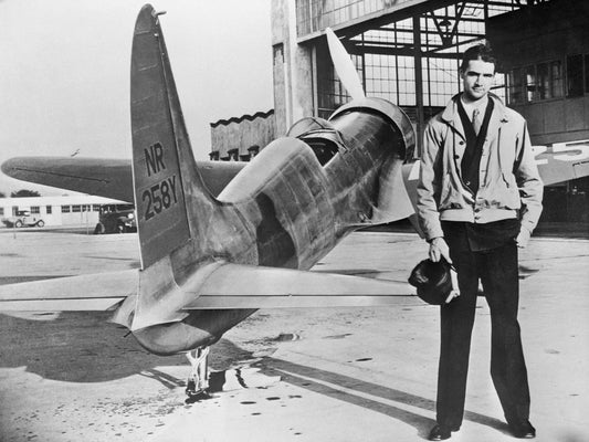 Howard Hughes Next To Plane Glossy Poster Picture Photo Print Banner  Conversationprints