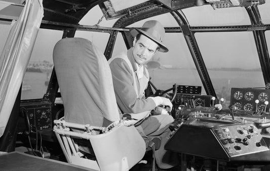 Howard Hughes Cockpit Flying Glossy Poster Picture Photo Print Banner  Conversationprints