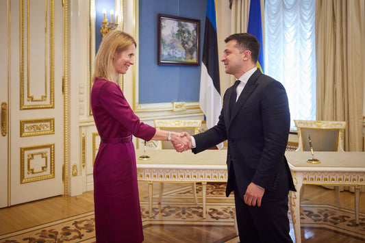 Kaja Kallas Zelenskyy Meeting Glossy Poster Picture Photo Print Banner  Conversationprints