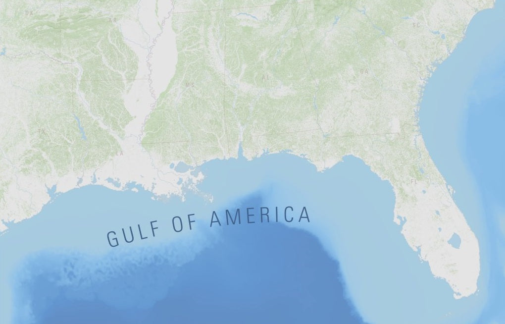 Gulf Of America Map Oceanic Basin Glossy Poster Picture Photo Print Banner  Conversationprints