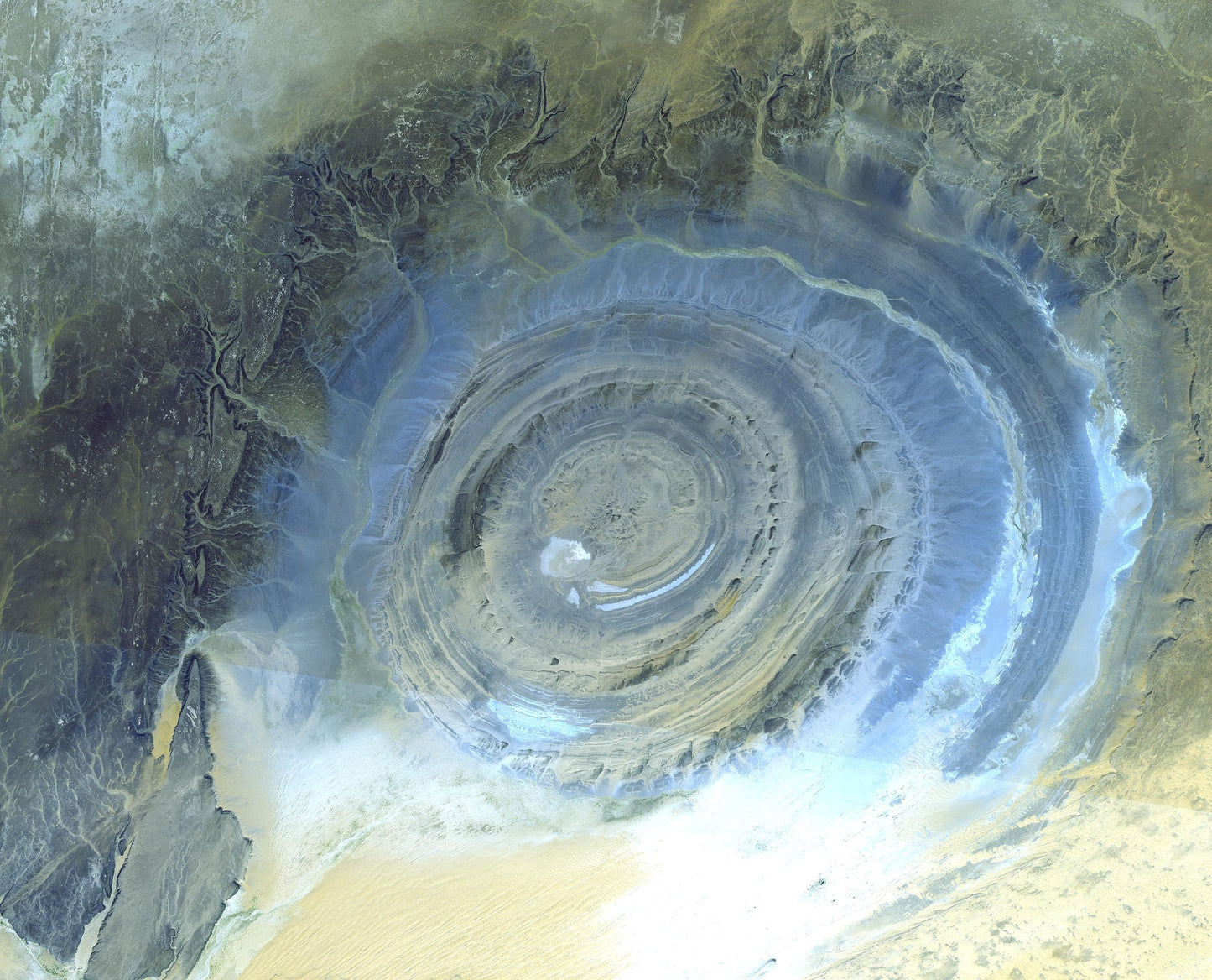 Richat Structure Eye Of Sahara Glossy Poster Picture Photo Print Banner  Conversationprints