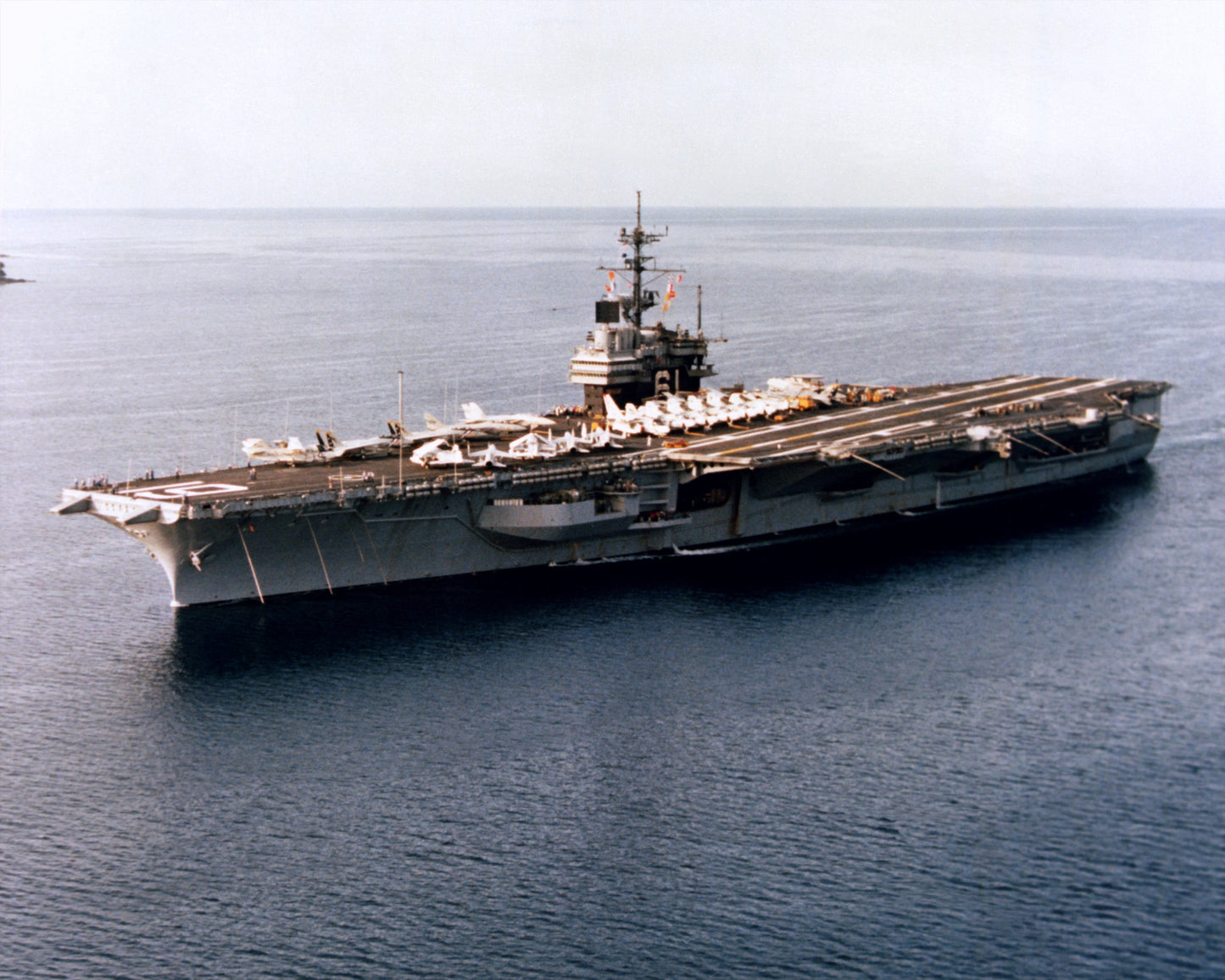 Uss Ranger Cv-61 Aerial View 1983 Glossy Poster Picture Photo Print Banner  Conversationprints