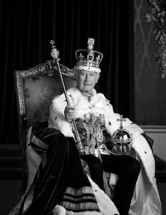Coronation King Charles Iii Black/White Poster Picture Photo Print Banner  Conversationprints