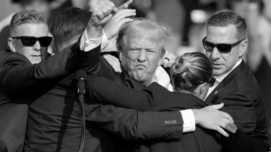 Donald Trump Shooting Black/White Poster Picture Photo Print Banner  Conversationprints
