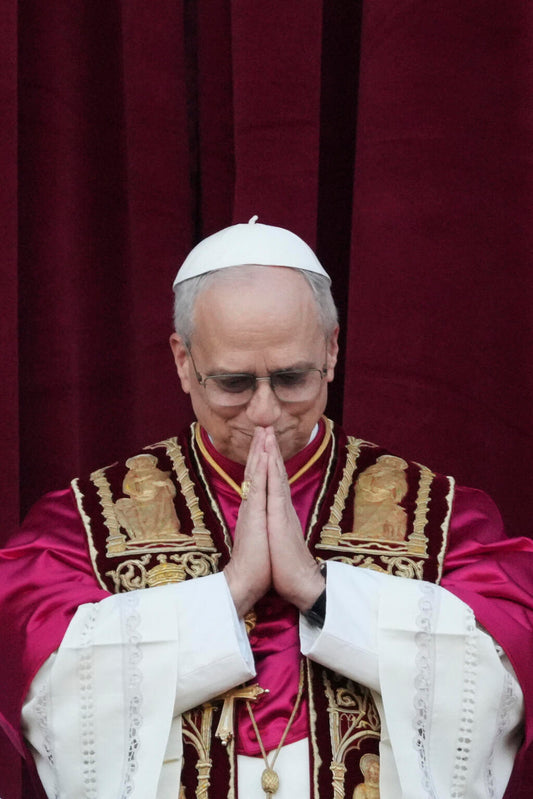 Pope Leo Xiv Prayer Glossy Poster Picture Photo Print Banner  Conversationprints