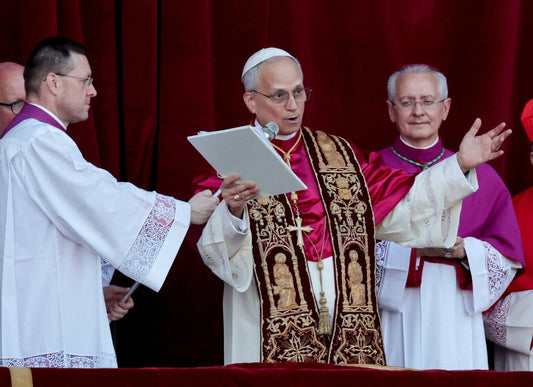 Pope Leo Xiv Prayer Vatican Glossy Poster Picture Photo Print Banner  Conversationprints