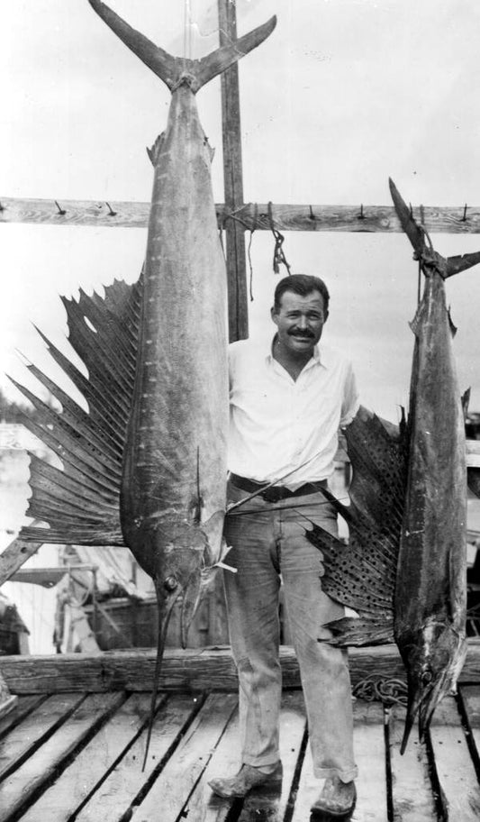 Ernest Hemingway Sailfish Florida Glossy Poster Picture Photo Print Banner  Conversationprints