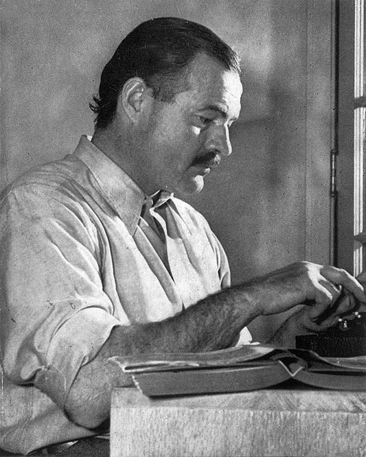 Ernest Hemingway Typewriter Glossy Poster Picture Photo Print Banner  Conversationprints