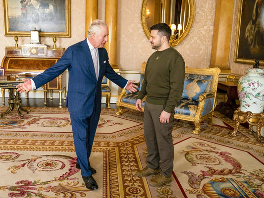 Zelenskyy King Charles Palace Glossy Poster Picture Photo Print Banner  Conversationprints