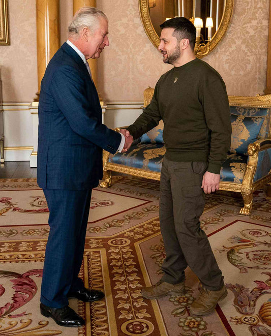 Volodymyr Zelenskyy King Charles Glossy Poster Picture Photo Print Banner  Conversationprints