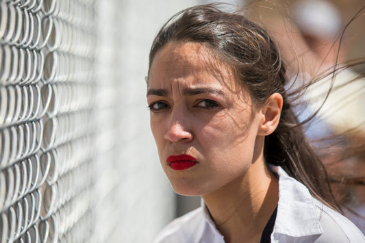 Alexandria Ocasio-Cortez Crying Border Poster Picture Photo Print Banner  Conversationprints