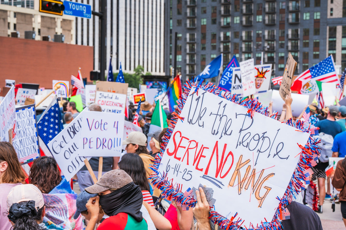 No Kings Day Dallas Protest 2025 Glossy Poster Picture Photo Print Banner  Conversationprints