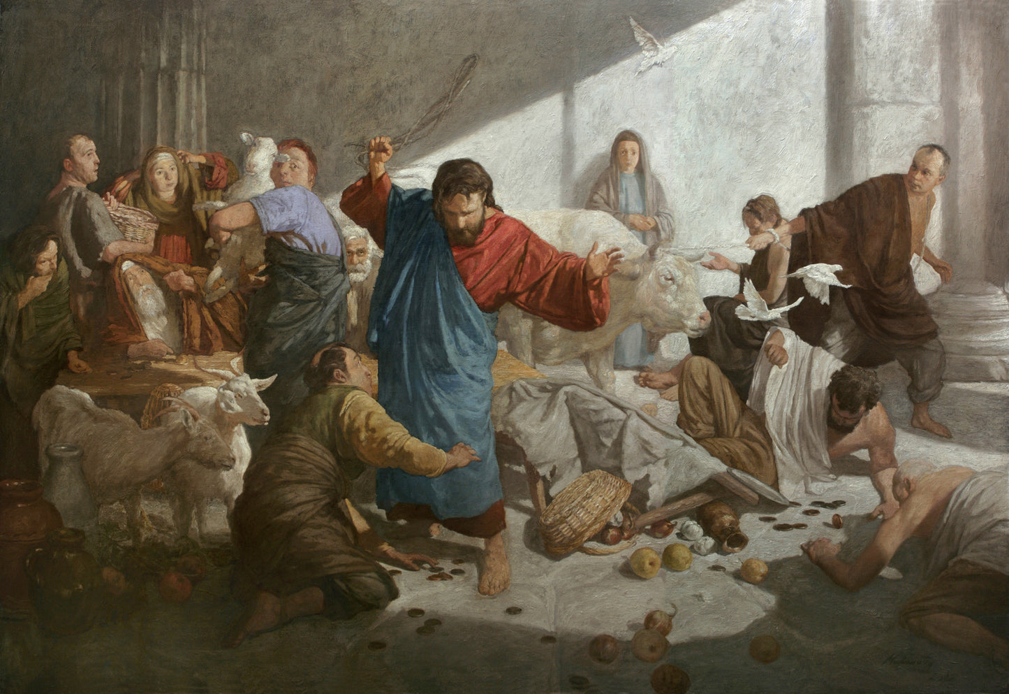 Jesus Cleansing Of The Temple Image Poster Picture Photo Print Banner  Conversationprints