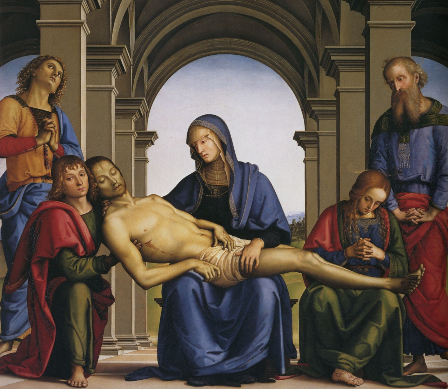 Pieta Pietro Perugino Mary Jesus Glossy Poster Picture Photo Print Banner  Conversationprints