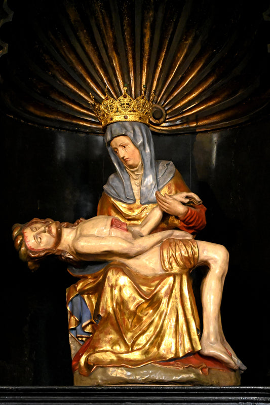 Pieta St Marien Jesus Mary Statue Glossy Poster Picture Photo Print Banner  Conversationprints