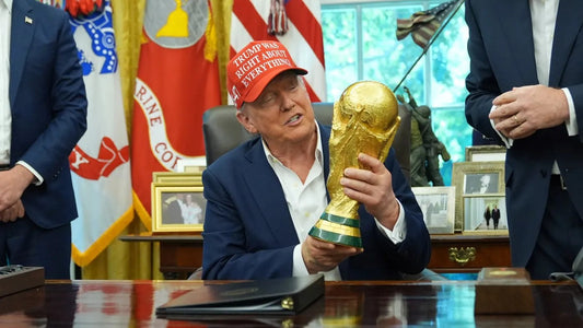 Trump Holding World Cup Trophy Glossy Poster Picture Photo Print Banner  Conversationprints