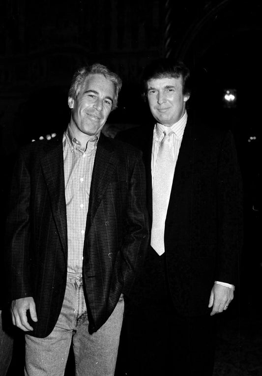 Trump Epstein Black And White Glossy Poster Picture Photo Print Banner  Conversationprints