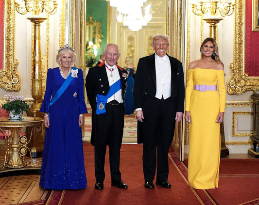 King Charles Trump Meliana Camilla 2025 Poster Picture Photo Print Banner  CONVERSATIONPRINTS