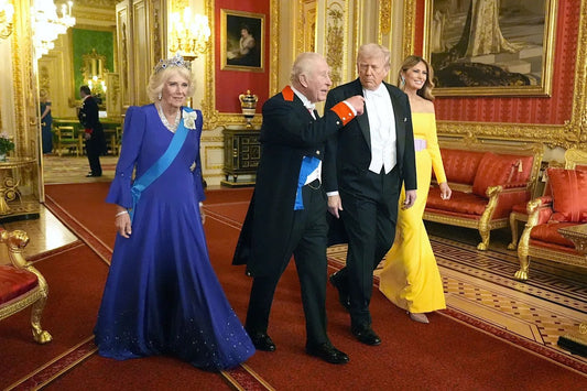 King Charles Camilla Trump Melania Walk Poster Picture Photo Print Banner  CONVERSATIONPRINTS