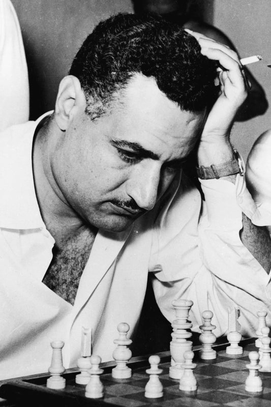 Gamal Abdel Nasser Egypt Chess Glossy Poster Picture Photo Print Banner  Conversationprints