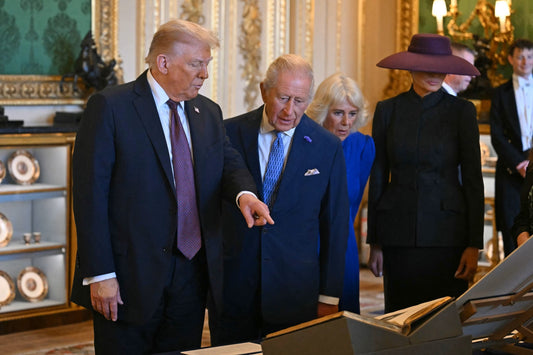 Trump King Charles Melania State Visit Poster Picture Photo Print Banner  Conversationprints