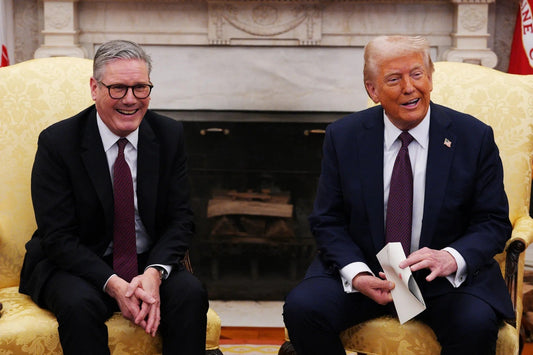 Keir Starmer Donald Trump Meeting Glossy Poster Picture Photo Print Banner  Conversationprints
