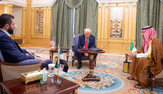 Trump Bin Salman Al Sharaa Syria Meeting Poster Picture Photo Print Banner  Conversationprints