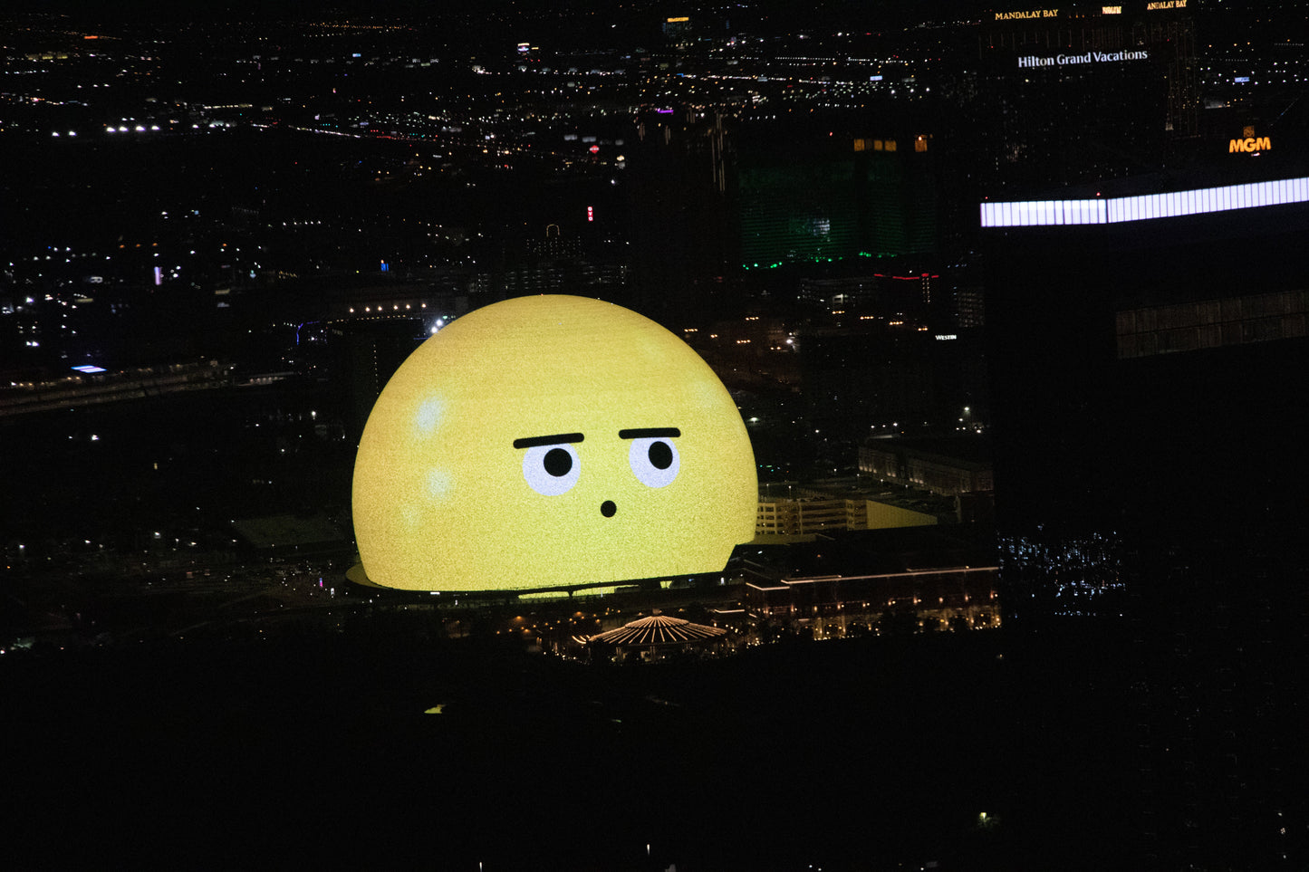 Las Vegas Sphere Emoji Orbi Glossy Poster Picture Photo Print Banner  CONVERSATIONPRINTS