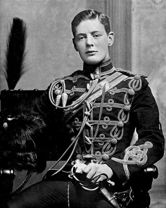 Winston Churchill Young Military GLOSSY POSTER PICTURE PHOTO PRINT BANNER  ConversationPrints