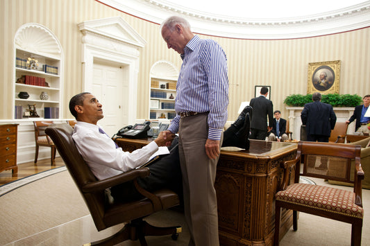 Barack Obama Joe Biden Oval Office Glossy Poster Picture Photo Print Banner Conversationprints