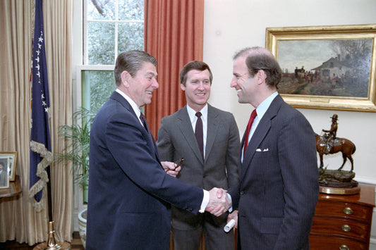 Ronald Reagan Joe Biden Will Cohen Glossy Poster Picture Photo Print Banner Conversationprints