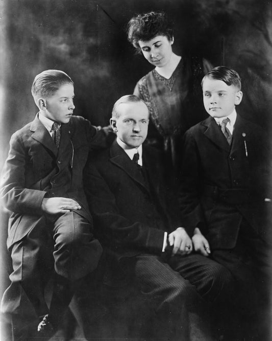 Calvin Coolidge Family President Glossy Poster Picture Photo Print Banner Conversationprints