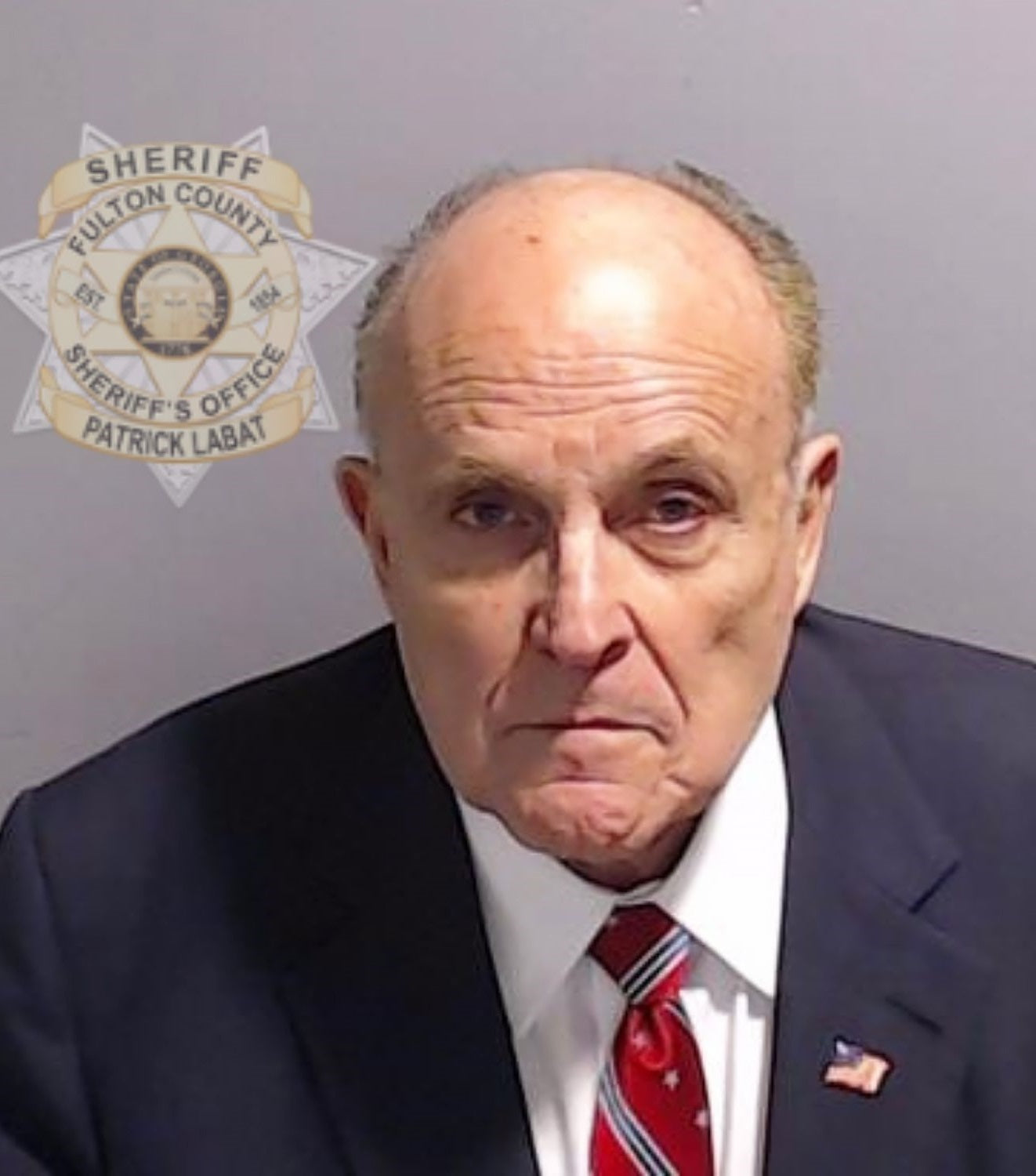 RUDOLPH RUDY GIULIANI MUGSHOT 2023 GLOSSY POSTER PICTURE PHOTO PRINT BANNER