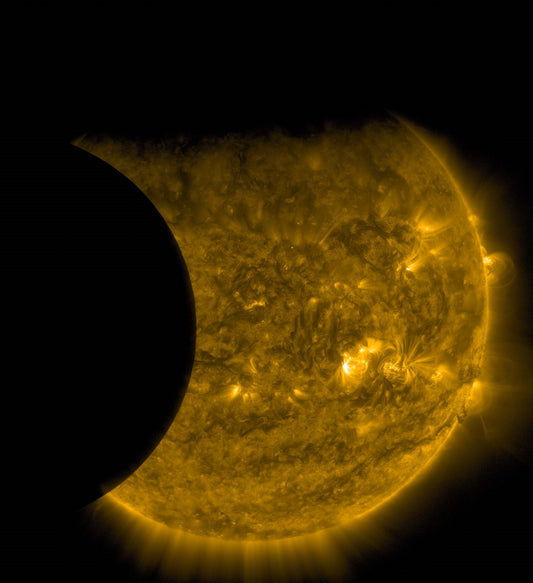 Double Solar Eclipse Glossy Poster Picture Photo Print Moon Sun Conversationprints