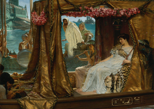 Mark Antony Cleopatra Meeting Glossy Poster Picture Photo Banner Print Conversationprints
