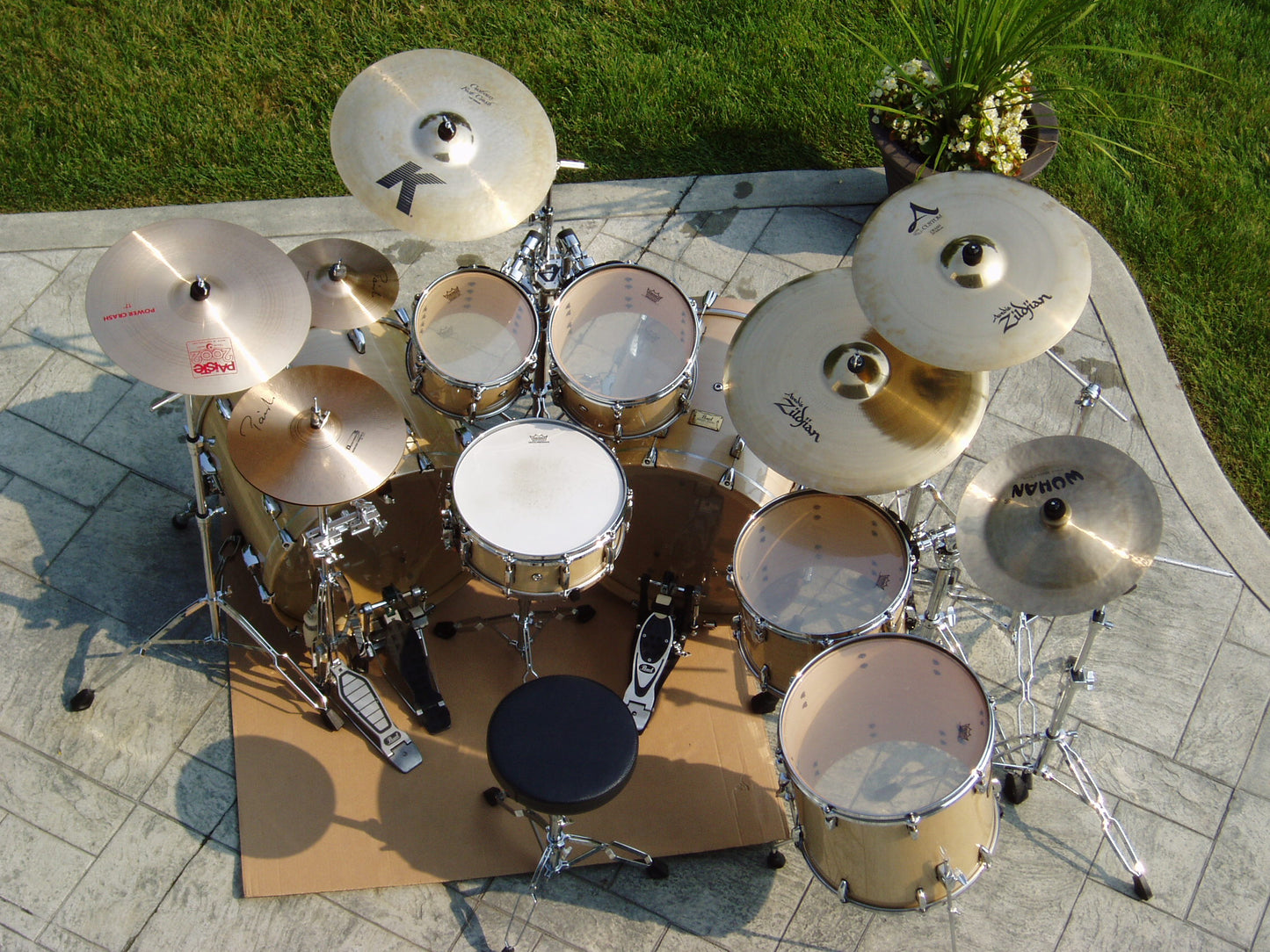 Drum Set Kit Outside Glossy Poster Picture Photo Banner Print Drums Conversationprints