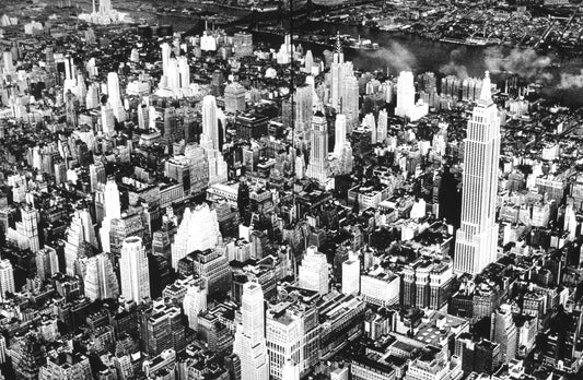 1932 Center Of New York Skyline Glossy Poster Picture Photo Banner Print Conversationprints