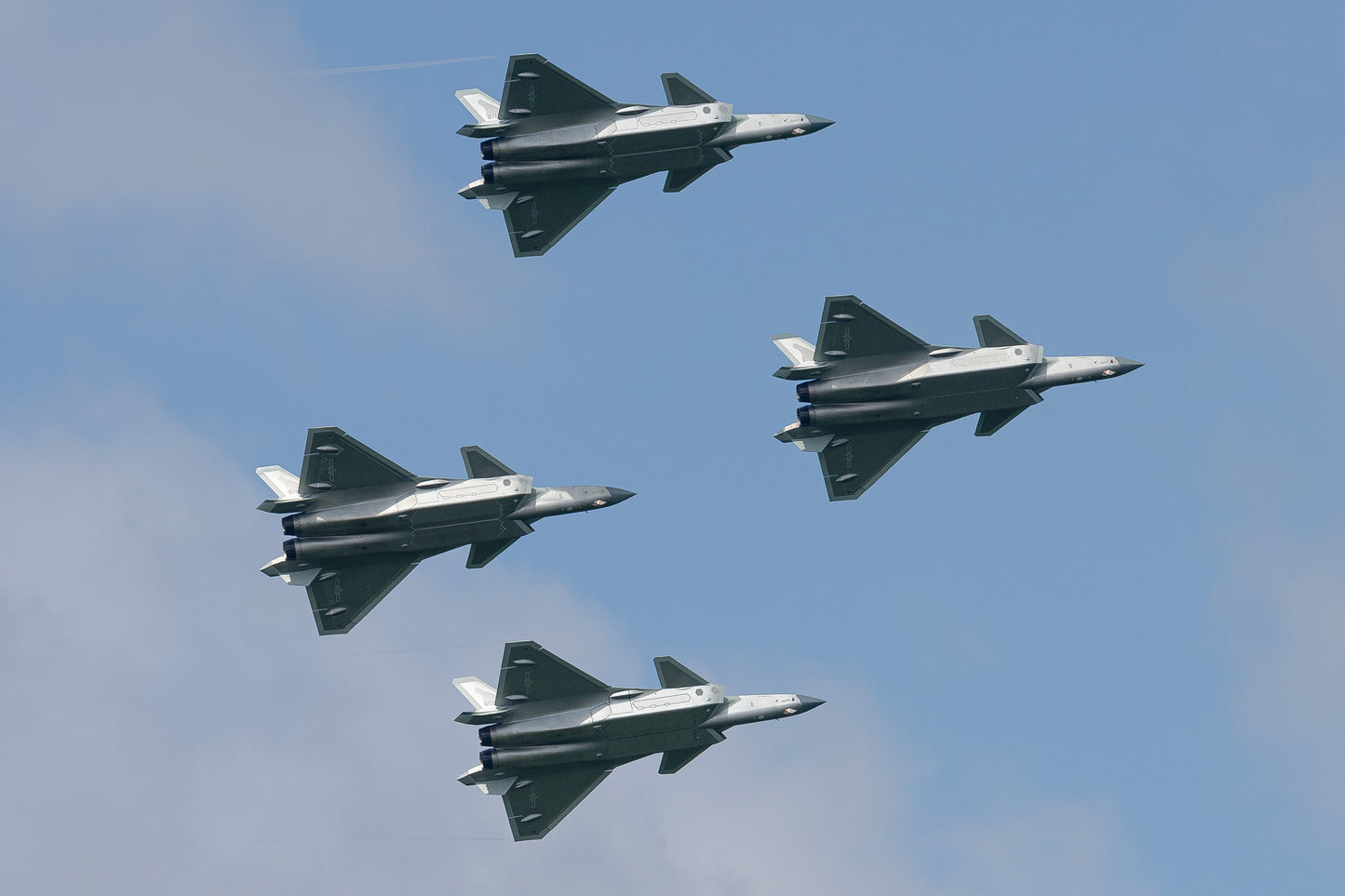 CHENGDU J-20 FIGHTER TWINJET FORMATION GLOSSY POSTER PICTURE PHOTO PRINT