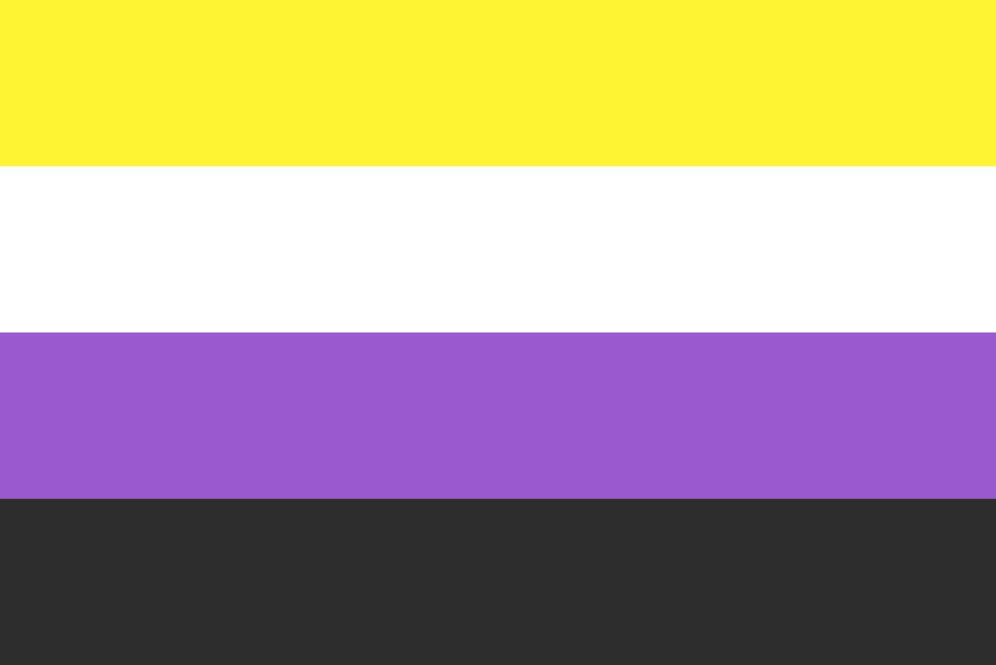 NONBINARY FLAG GLOSSY POSTER PICTURE PHOTO PRINT BANNER lgbtq non-binary