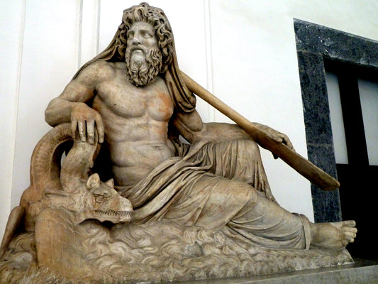 Oceanus Greek God Statue Glossy Poster Picture Photo Print Banner Conversationprints