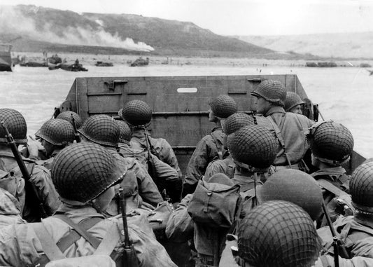 Navy Approaching Omaha Beach D-Day Glossy Poster Picture Photo Print Banner Conversationprints