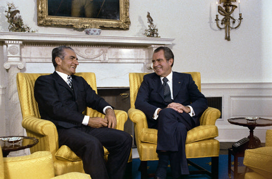 Iran Shah Pahlavi & Richard Nixon Glossy Poster Picture Photo Print Banner Conversationprints