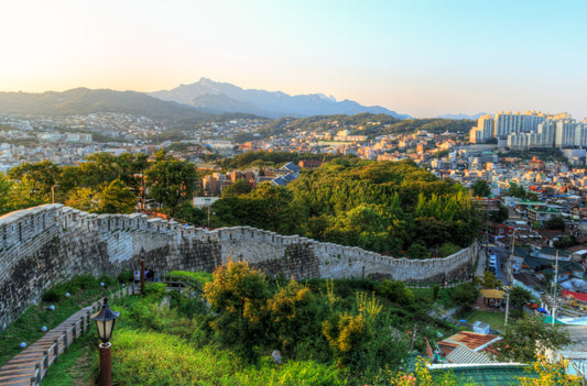 SEOUL CITY WALL TRAIL SKYLINE GLOSSY POSTER PICTURE PHOTO PRINT BANNER